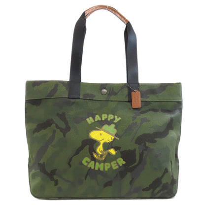 COACH  C4025 Tote Bag Peanuts collaboration camouflage pattern Canvas Ladies