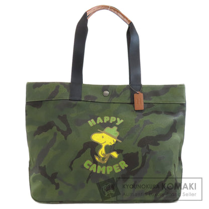 COACH  C4025 Tote Bag Peanuts collaboration camouflage pattern Canvas Ladies