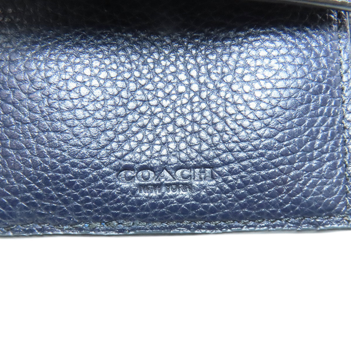 COACH  75282 Bifold Wallet with Coin Pocket patchwork Leather mens