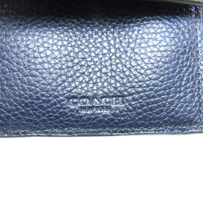 COACH  75282 Bifold Wallet with Coin Pocket patchwork Leather mens