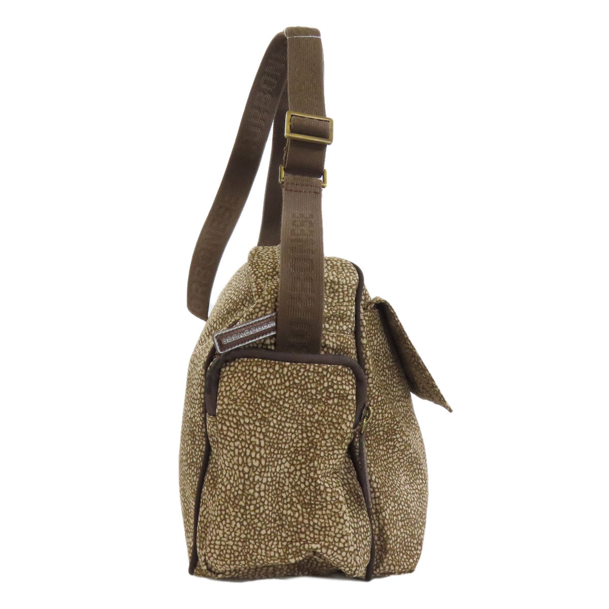 BORBONESE   Shoulder Bag Quail pattern print Nylon Ladies