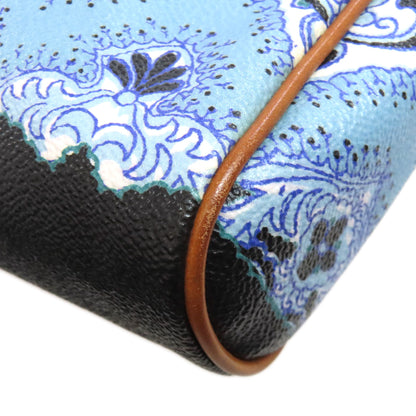 ETRO Flower motif Shoulder Bag PVC Ladies [Used]