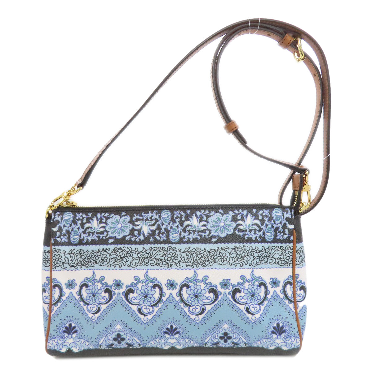 ETRO Flower motif Shoulder Bag PVC Ladies [Used]