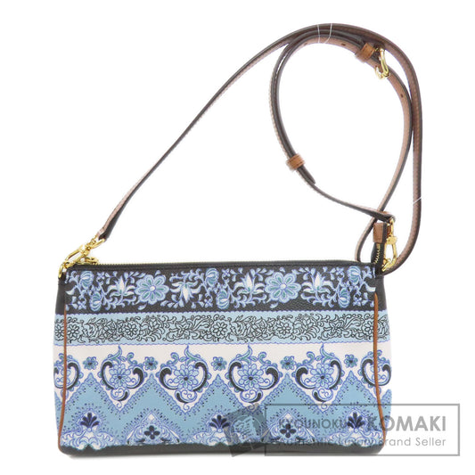 ETRO Flower motif Shoulder Bag PVC Ladies [Used]