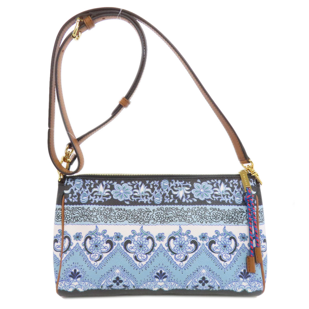 ETRO Flower motif Shoulder Bag PVC Ladies [Used]