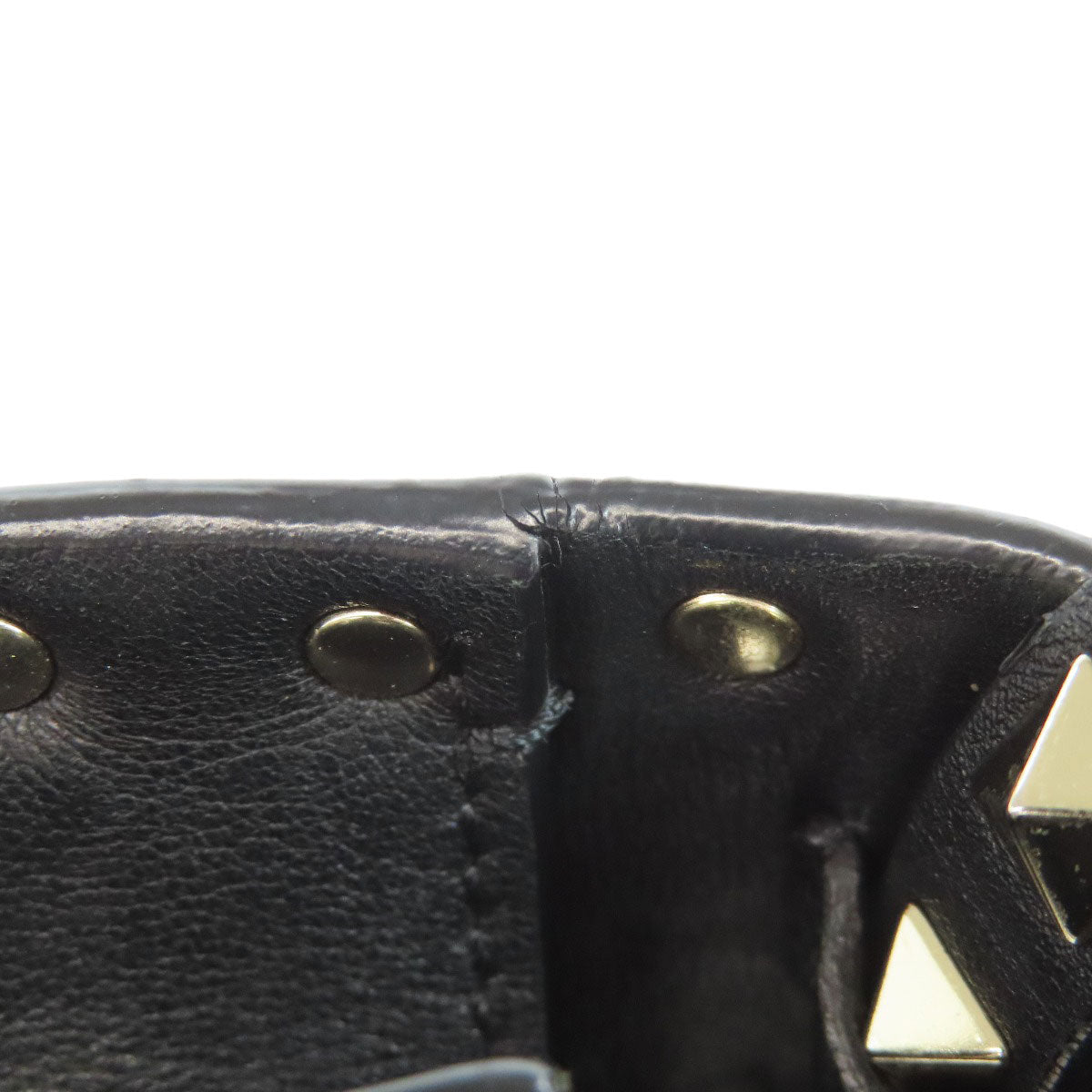 VALENTINO Studs Shoulder Bag Leather Ladies [Used]