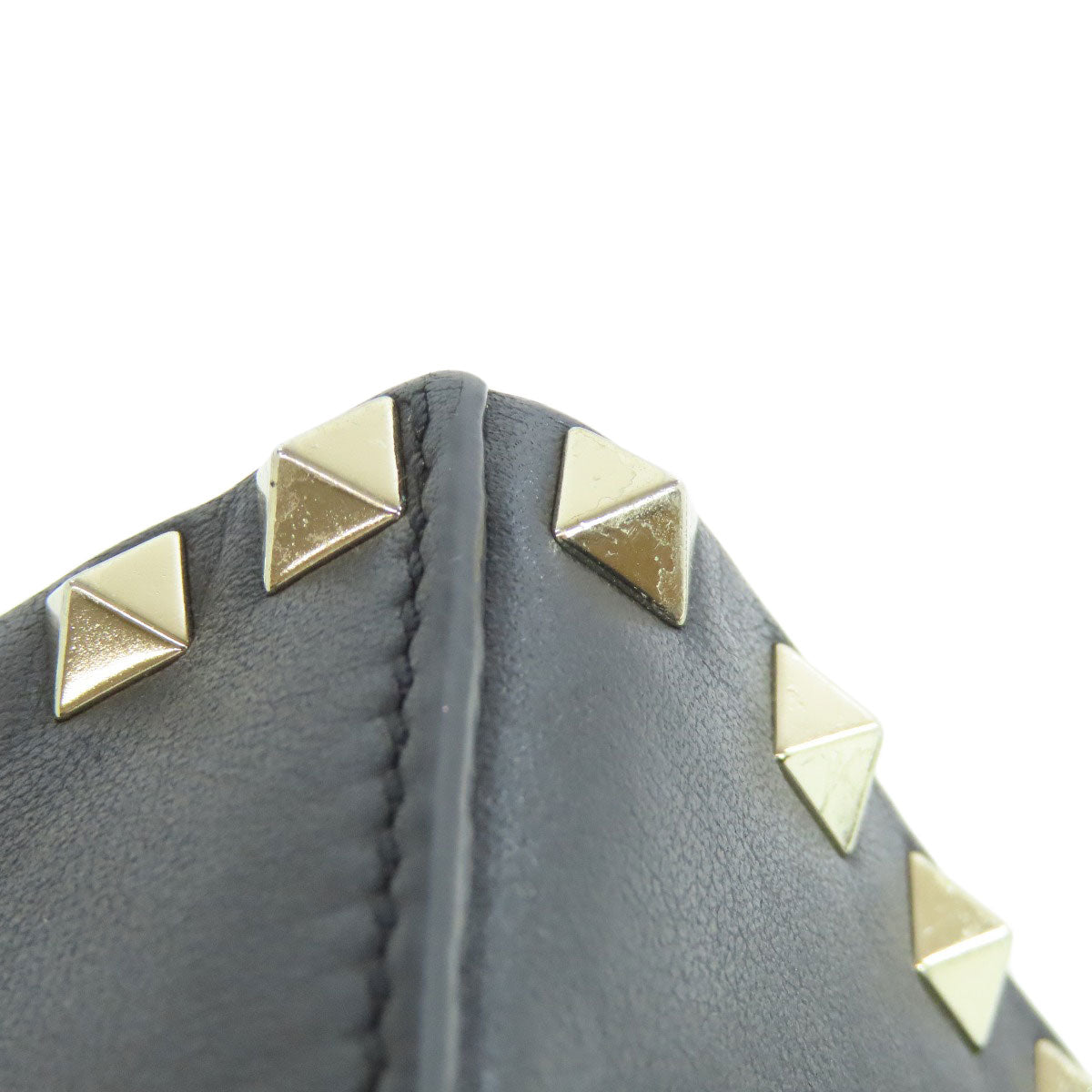 VALENTINO Studs Shoulder Bag Leather Ladies [Used]
