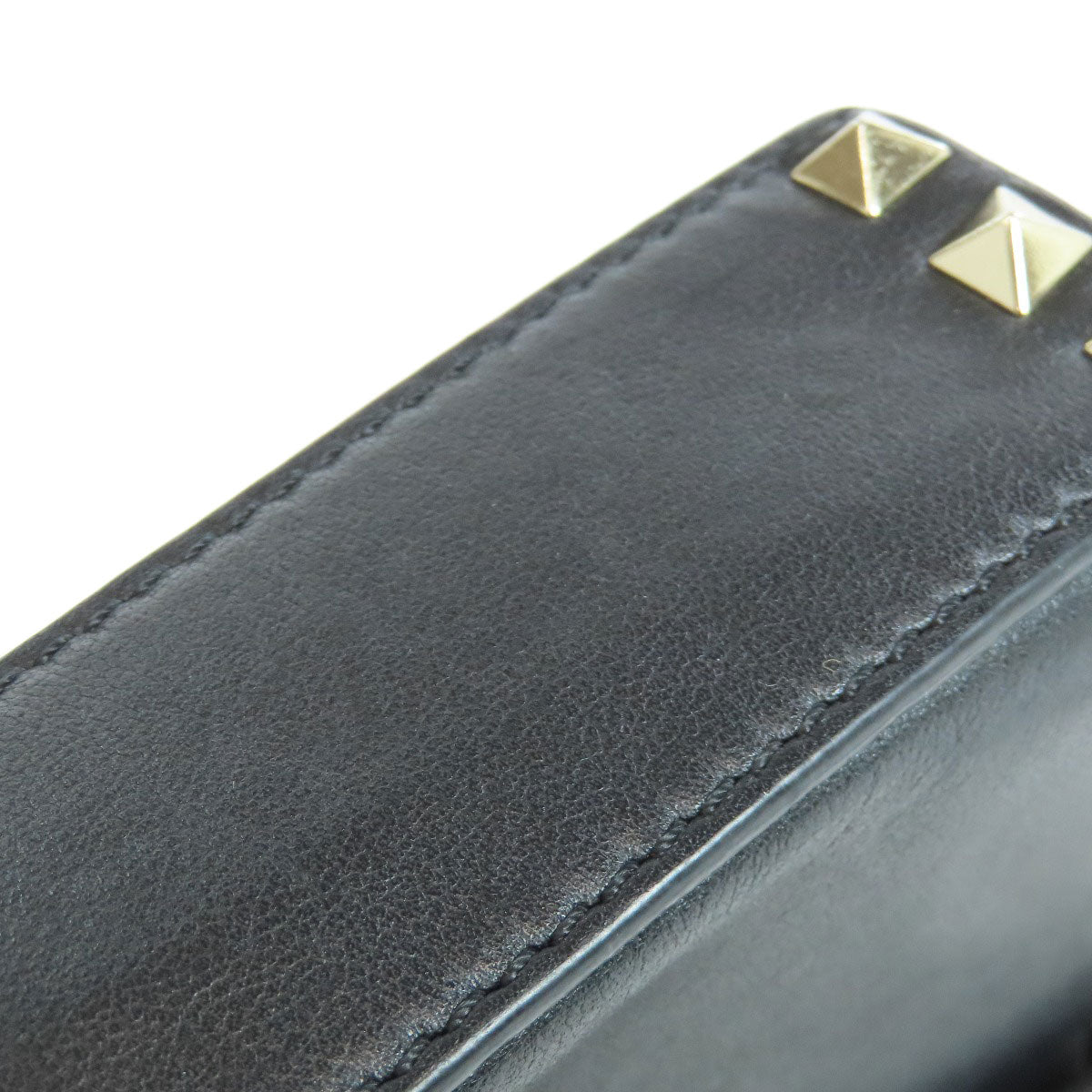 VALENTINO Studs Shoulder Bag Leather Ladies [Used]