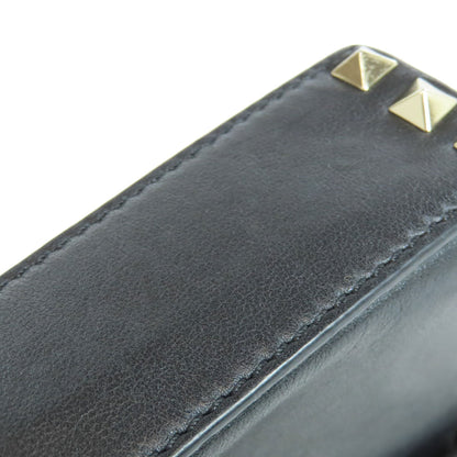 VALENTINO Studs Shoulder Bag Leather Ladies [Used]