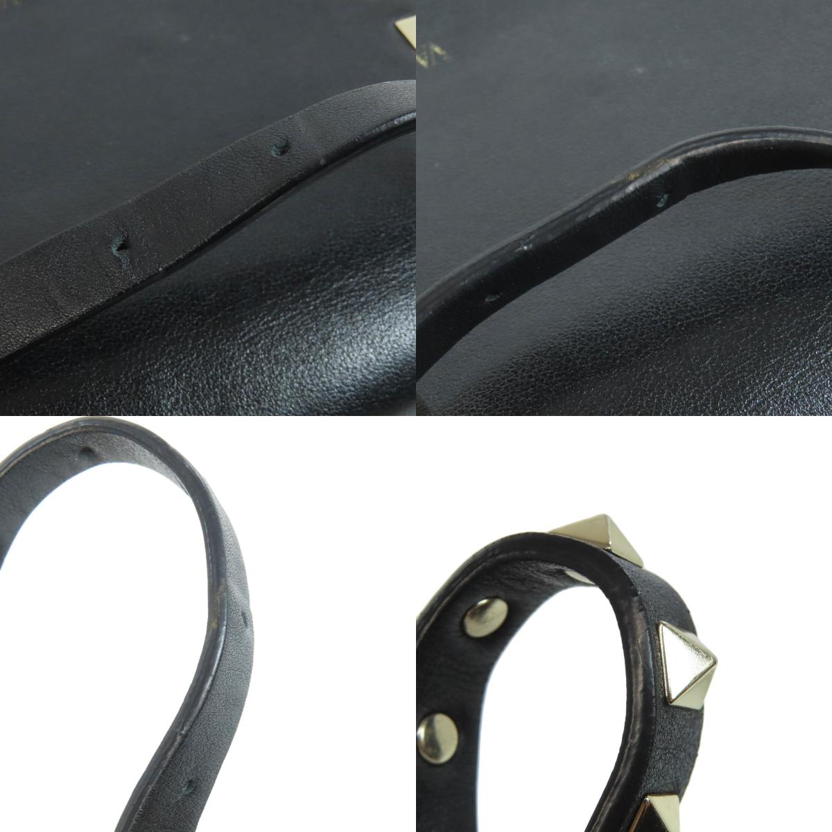 VALENTINO Studs Shoulder Bag Leather Ladies [Used]