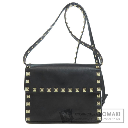 VALENTINO Studs Shoulder Bag Leather Ladies [Used]