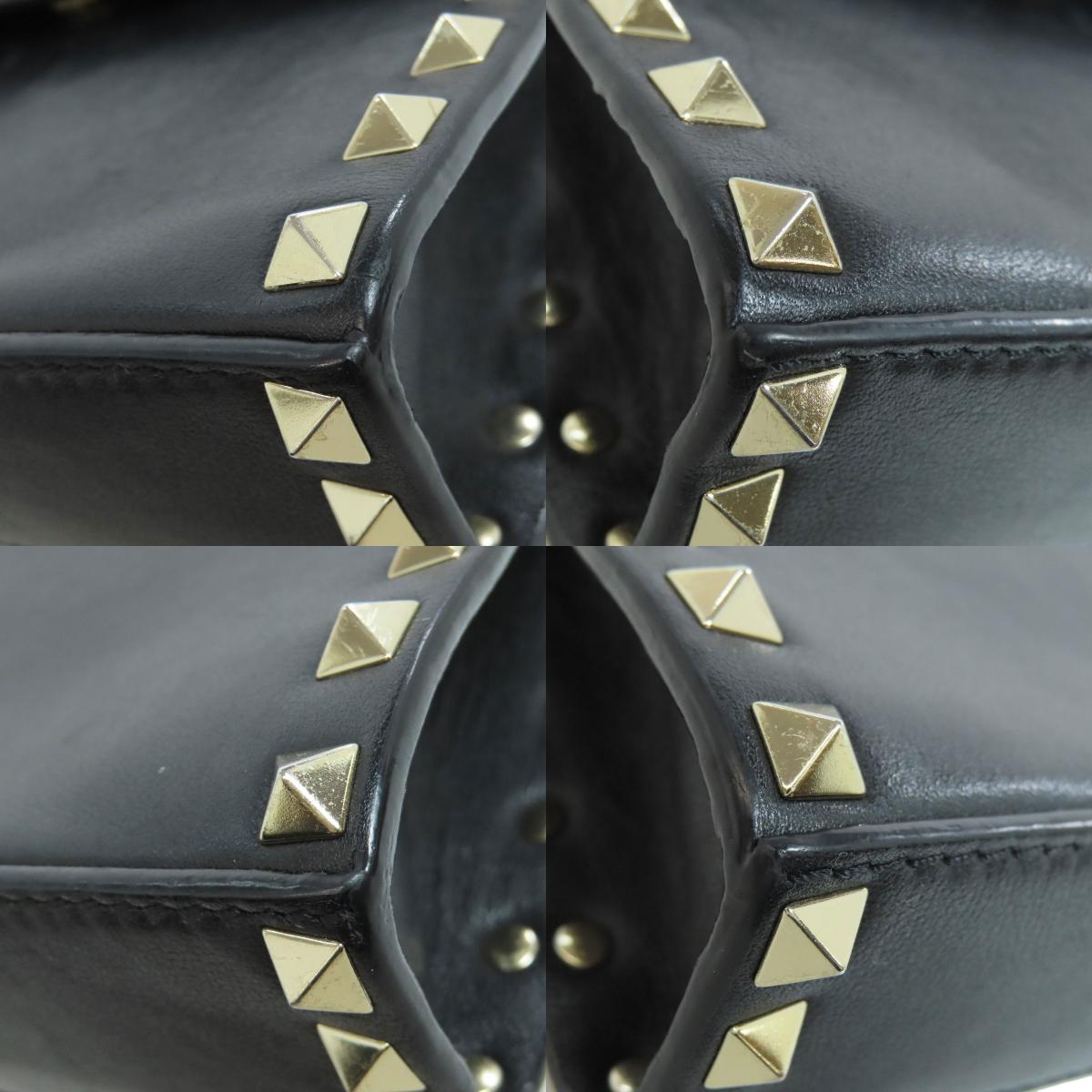 VALENTINO Studs Shoulder Bag Leather Ladies [Used]