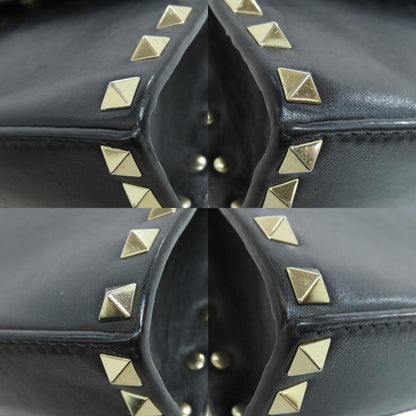 VALENTINO Studs Shoulder Bag Leather Ladies [Used]