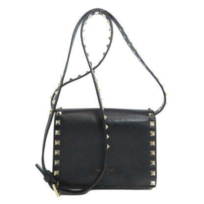 VALENTINO Studs Shoulder Bag Leather Ladies [Used]