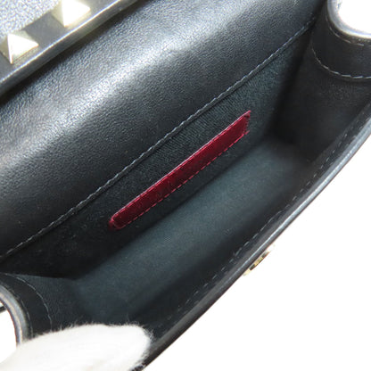 VALENTINO Studs Shoulder Bag Leather Ladies [Used]