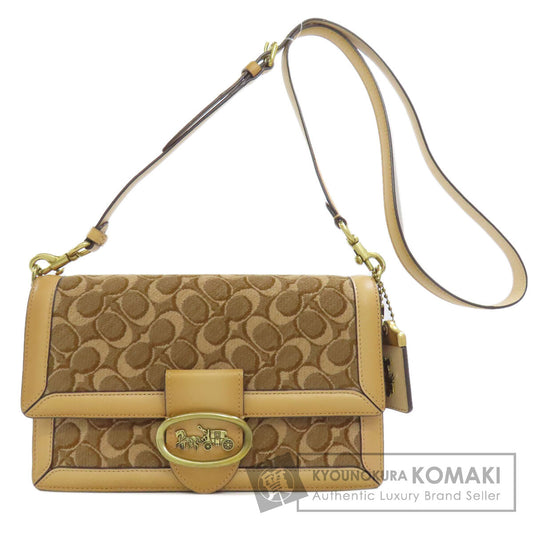 COACH  68955 Shoulder Bag Signature Canvas LeatherLadies