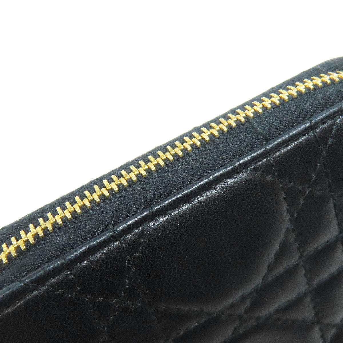 CHRISTIAN DIOR Canage Bifold Wallet with Coin Pocket Lambskin Ladies [Used]