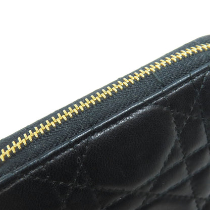 CHRISTIAN DIOR Canage Bifold Wallet with Coin Pocket Lambskin Ladies [Used]