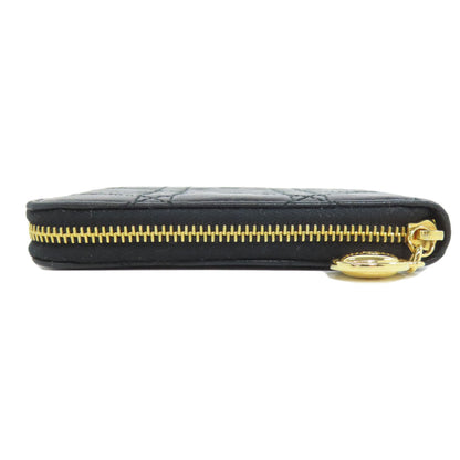 CHRISTIAN DIOR Canage Bifold Wallet with Coin Pocket Lambskin Ladies [Used]