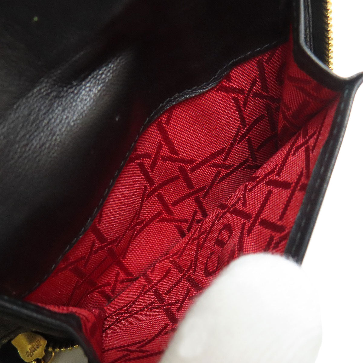 CHRISTIAN DIOR Canage Bifold Wallet with Coin Pocket Lambskin Ladies [Used]