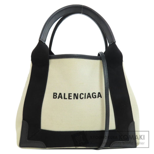 BALENCIAGA  390346 Handbag NAVY CABAS XS 2WAY Canvas Ladies