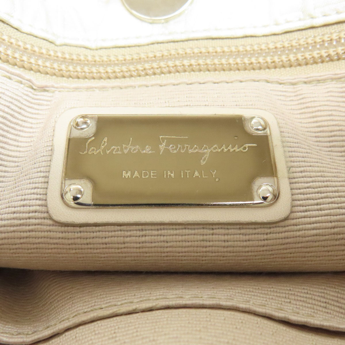 Salvatore Ferragamo   Shoulder Bag Logo pattern Canvas Ladies