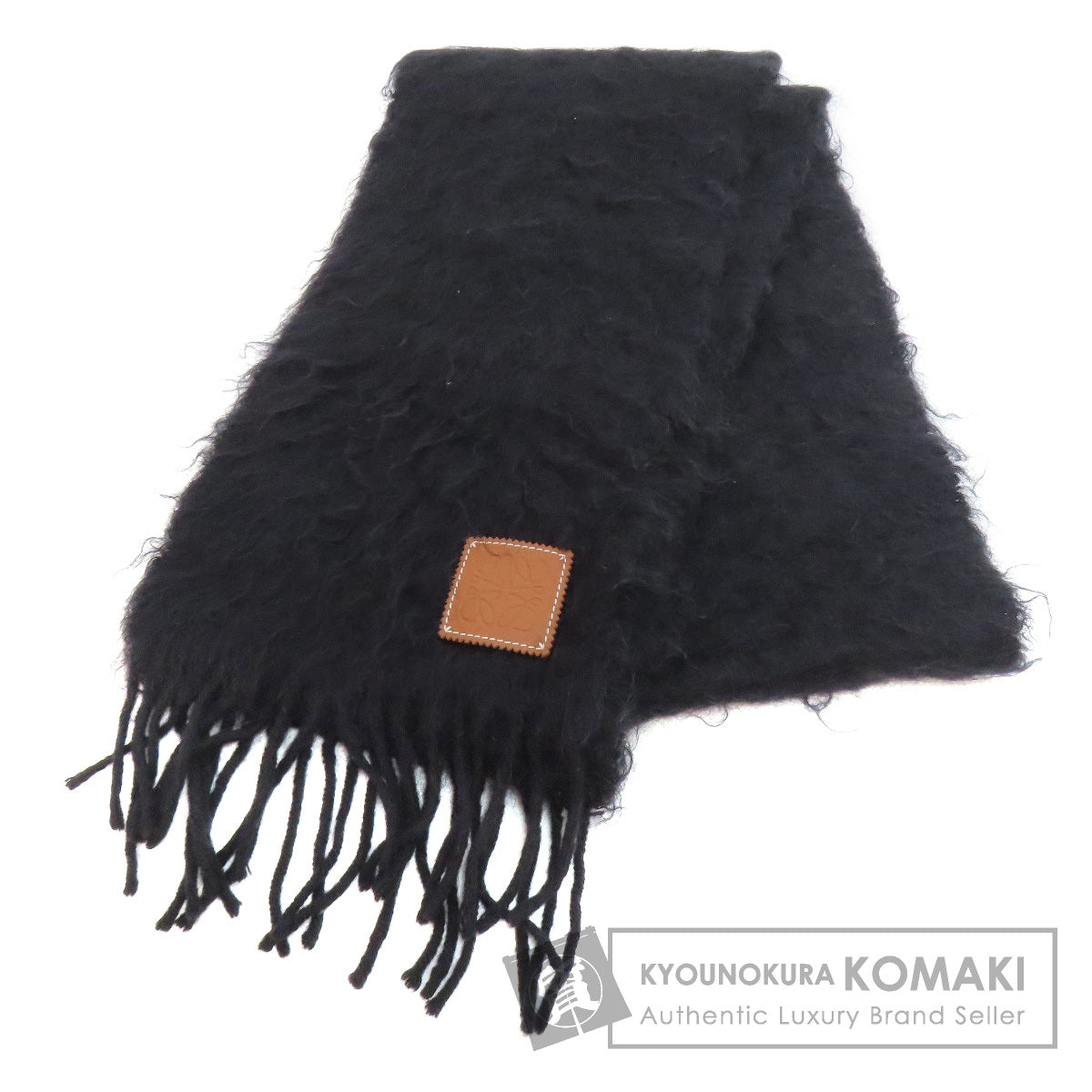 LOEWE anagram Scarf Moheya woolLadies [Used]