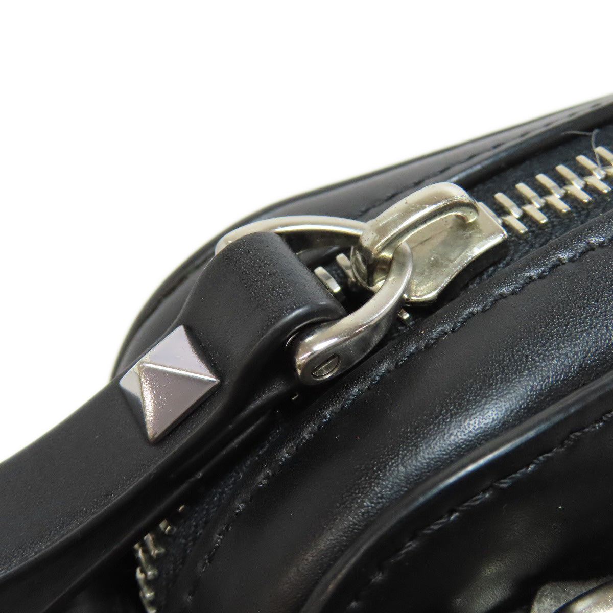 VALENTINO logo Shoulder Bag Leather Ladies [Used]