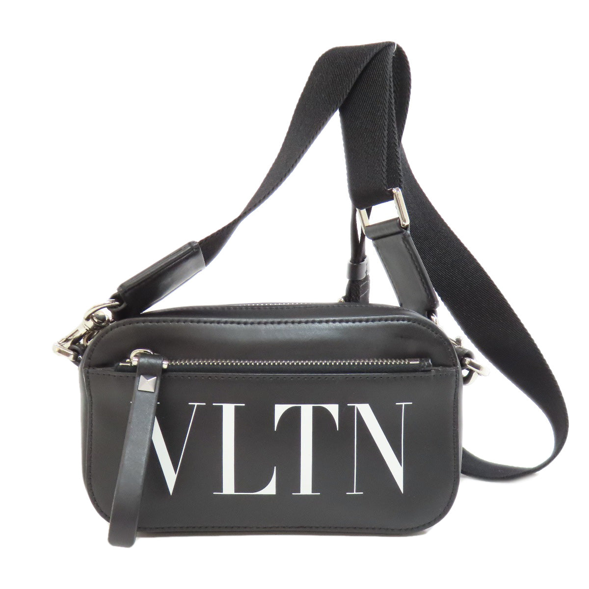 VALENTINO logo Shoulder Bag Leather Ladies [Used]
