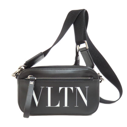 VALENTINO logo Shoulder Bag Leather Ladies [Used]