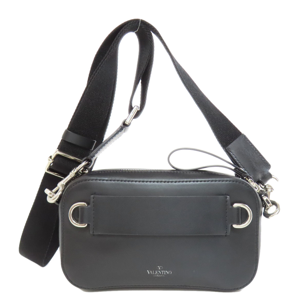 VALENTINO logo Shoulder Bag Leather Ladies [Used]
