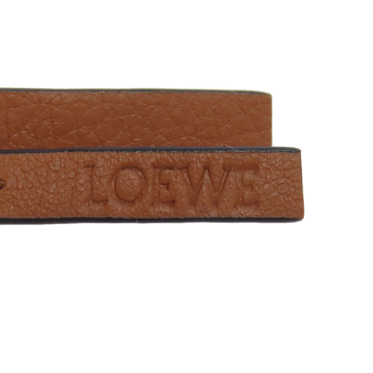 LOEWE   key ring Anagram charm Metal LeatherLadies