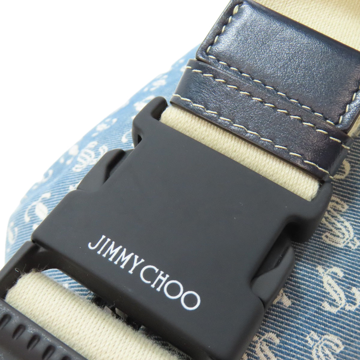 Jimmy Choo Logo motif body bag Canvas Ladies [Used]