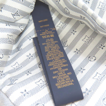 LOUIS VUITTON  M77608 tie Cravate Monogram Two-tone Stripe Silk mens