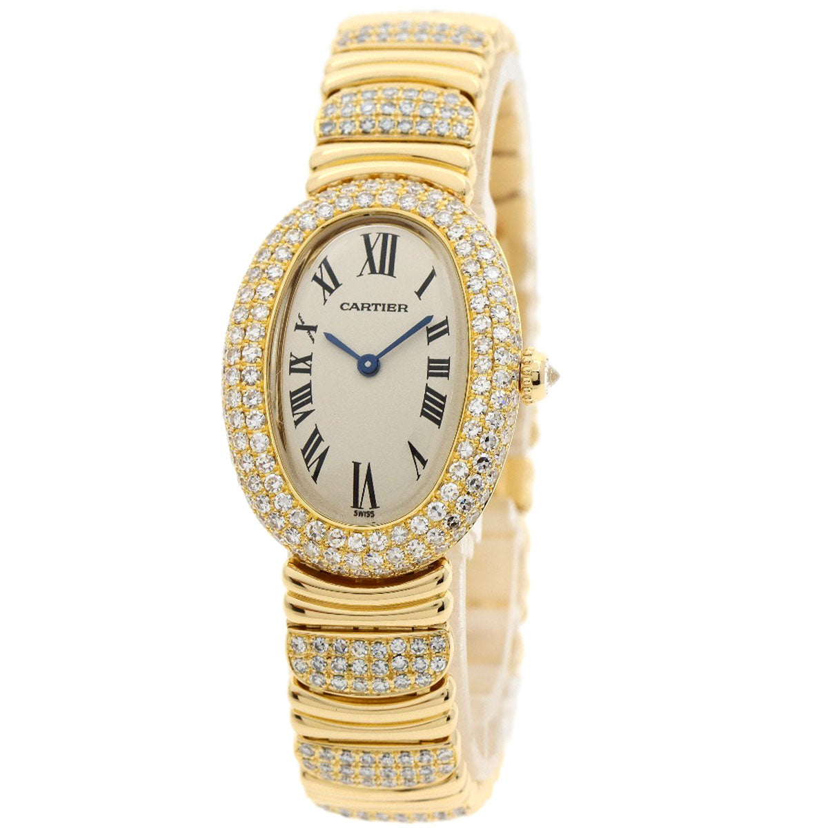 CARTIER Baignoire1920 Diamond Watches WB5004ES K18 Yellow Gold/18K Yellow Gold Ladies