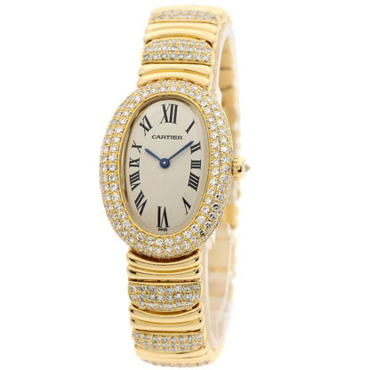 CARTIER Baignoire1920 Diamond Watches WB5004ES K18 Yellow Gold/18K Yellow Gold Ladies