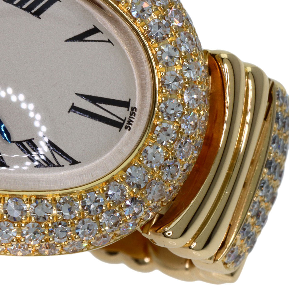 CARTIER Baignoire1920 Diamond Watches WB5004ES K18 Yellow Gold/18K Yellow Gold Ladies