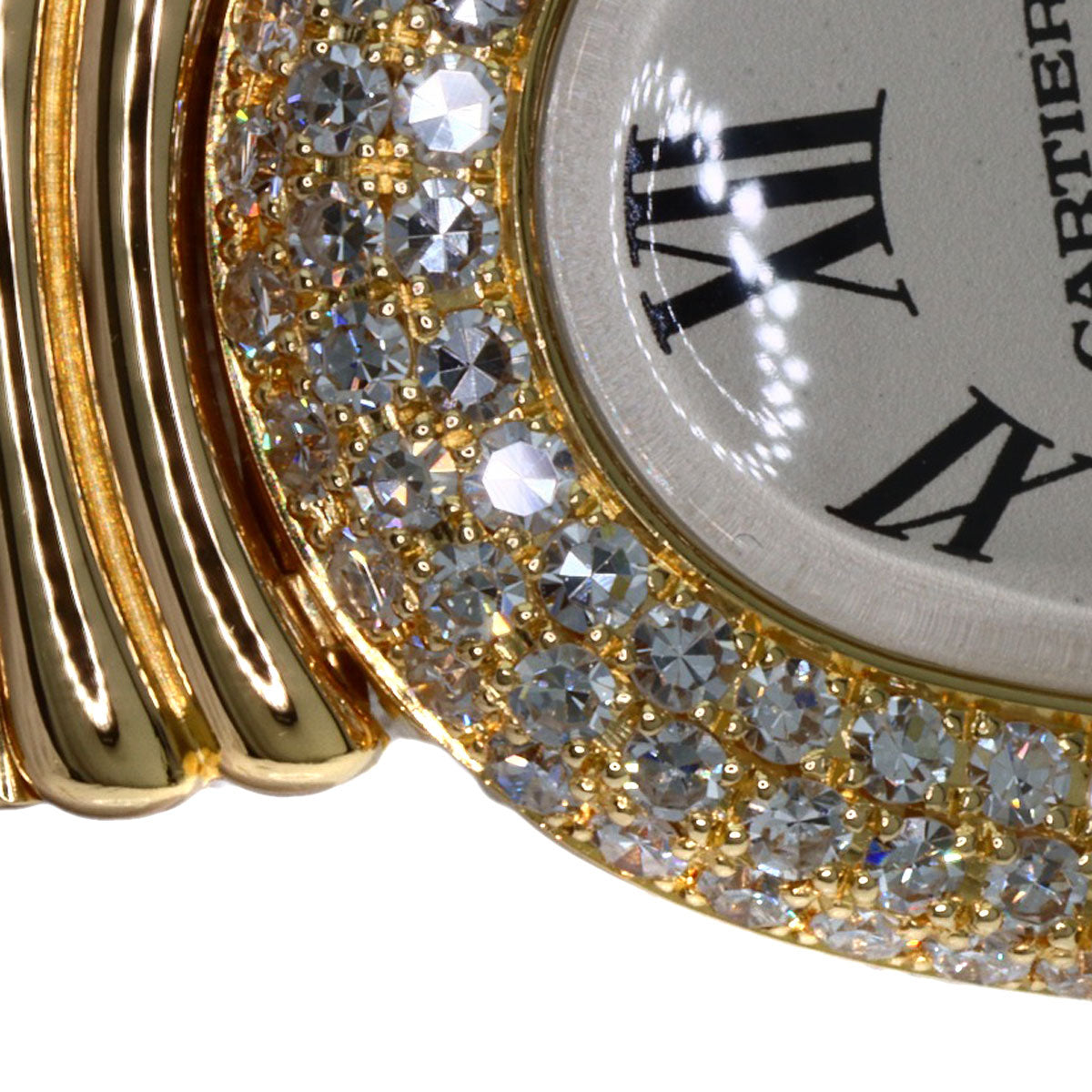 CARTIER Baignoire1920 Diamond Watches WB5004ES K18 Yellow Gold/18K Yellow Gold Ladies