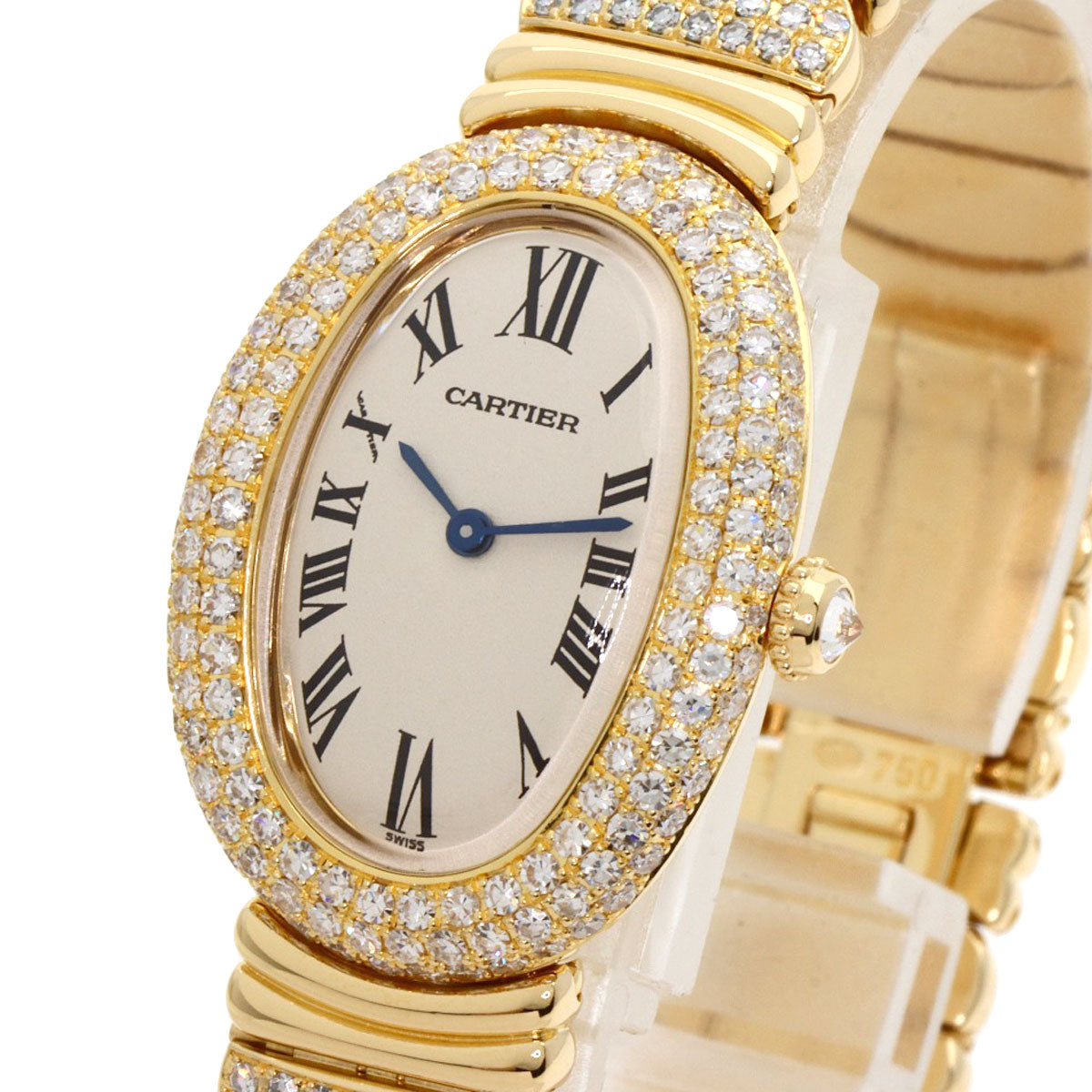 CARTIER Baignoire1920 Diamond Watches WB5004ES K18 Yellow Gold/18K Yellow Gold Ladies