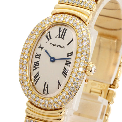 CARTIER Baignoire1920 Diamond Watches WB5004ES K18 Yellow Gold/18K Yellow Gold Ladies
