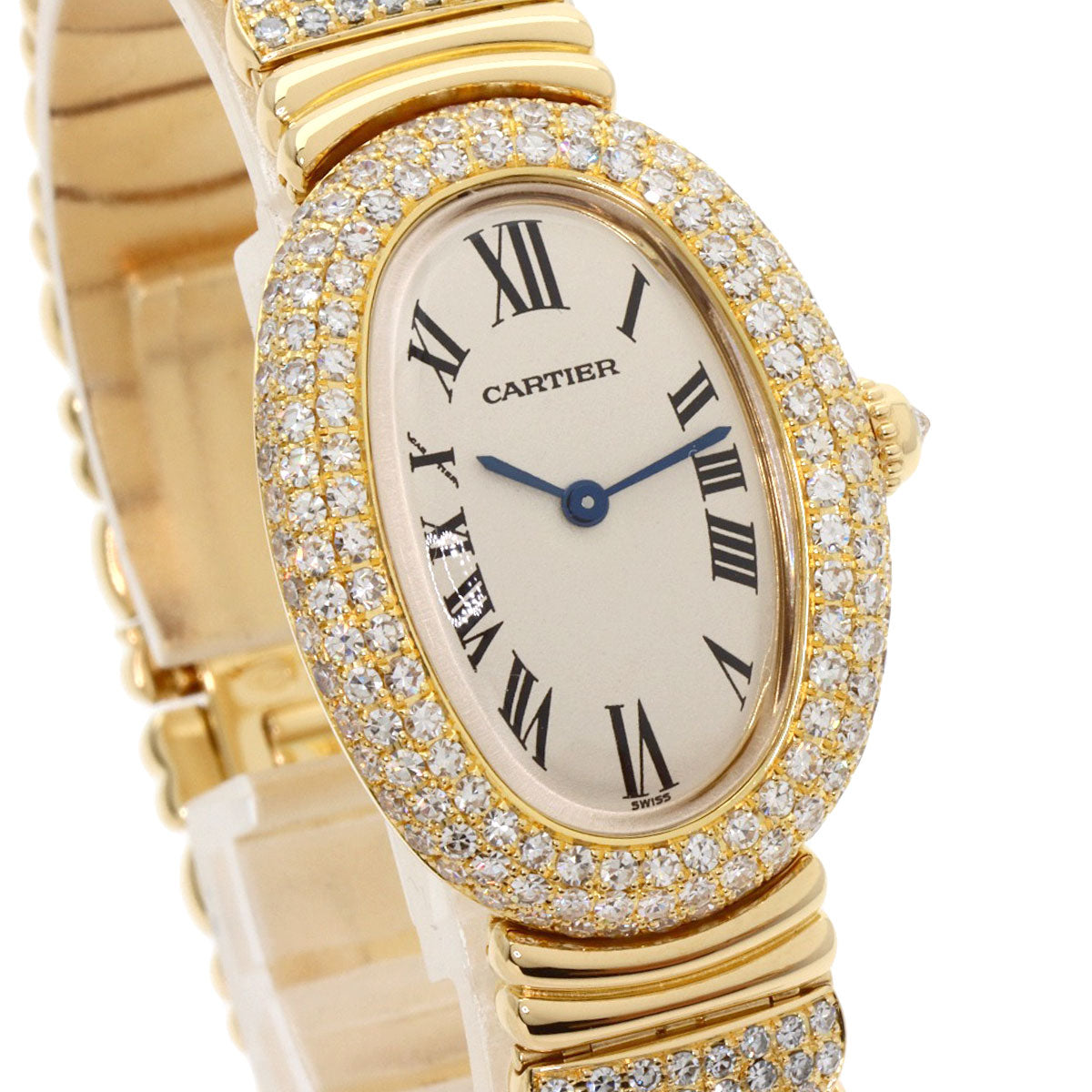 CARTIER Baignoire1920 Diamond Watches WB5004ES K18 Yellow Gold/18K Yellow Gold Ladies