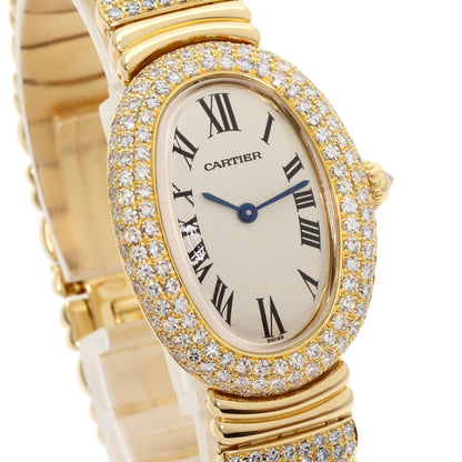 CARTIER Baignoire1920 Diamond Watches WB5004ES K18 Yellow Gold/18K Yellow Gold Ladies