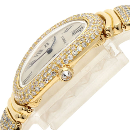 CARTIER Baignoire1920 Diamond Watches WB5004ES K18 Yellow Gold/18K Yellow Gold Ladies