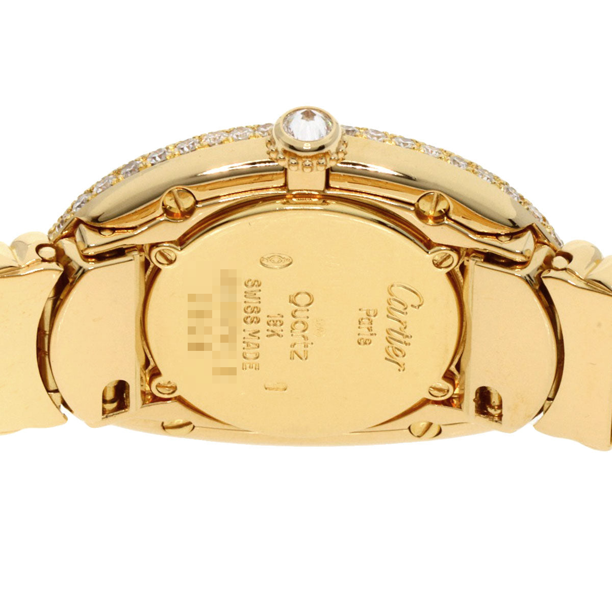 CARTIER Baignoire1920 Diamond Watches WB5004ES K18 Yellow Gold/18K Yellow Gold Ladies