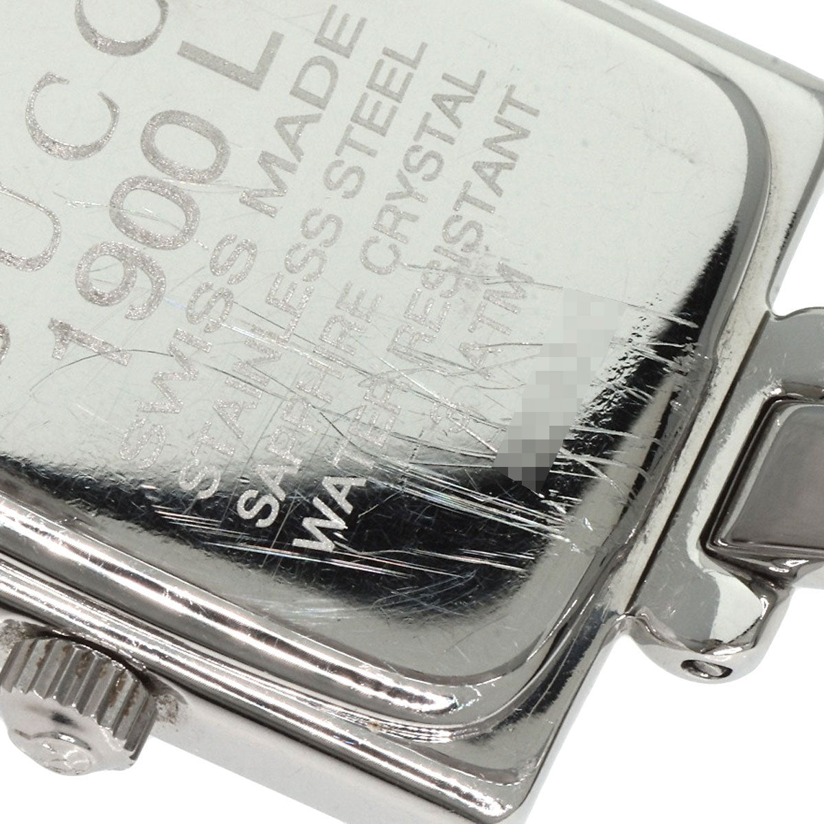 GUCCI Square face Watches 1900L Stainless Steel/Stainless Steel Ladies