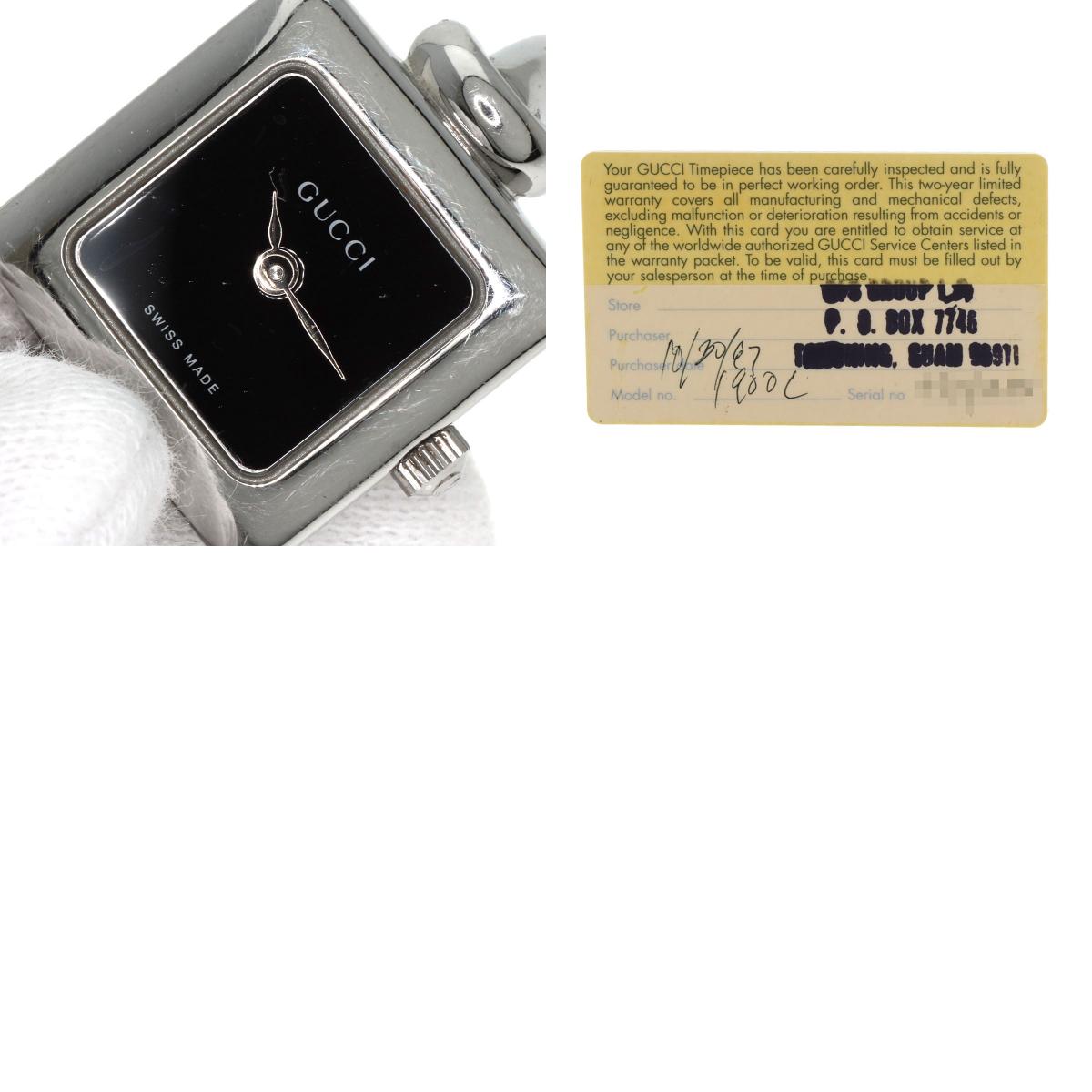 GUCCI Square face Watches 1900L Stainless Steel/Stainless Steel Ladies