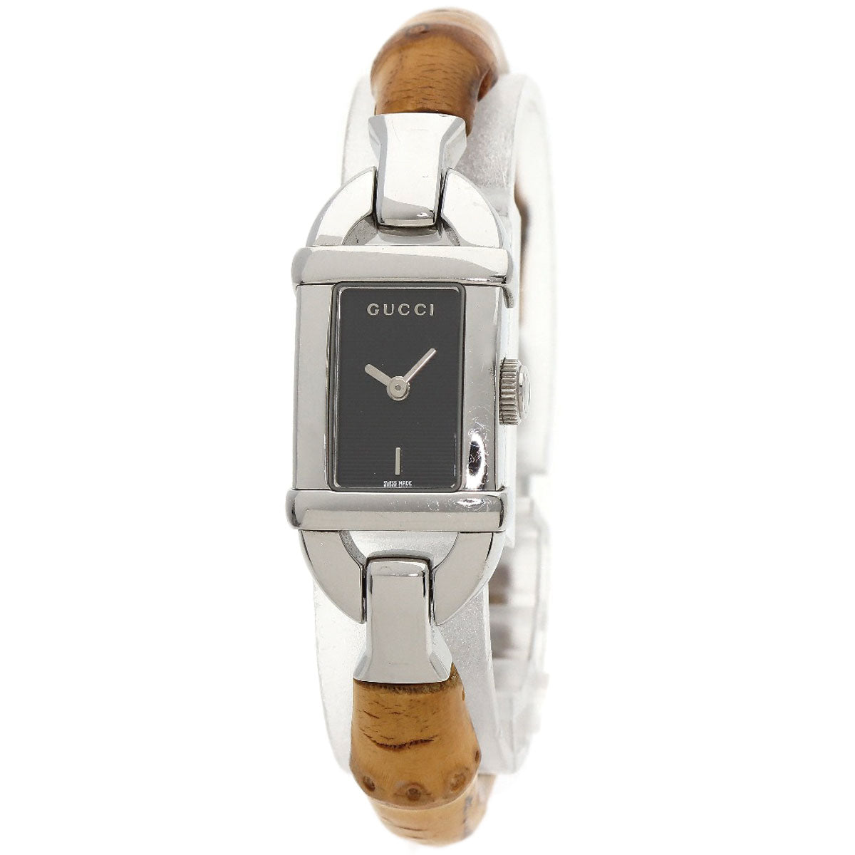 GUCCI Bamboo Watches 6800L Stainless Steel/Bamboo Ladies