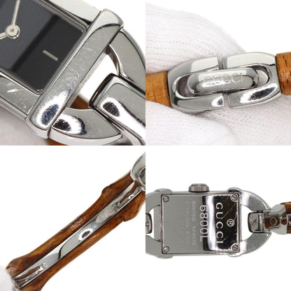 GUCCI Bamboo Watches 6800L Stainless Steel/Bamboo Ladies