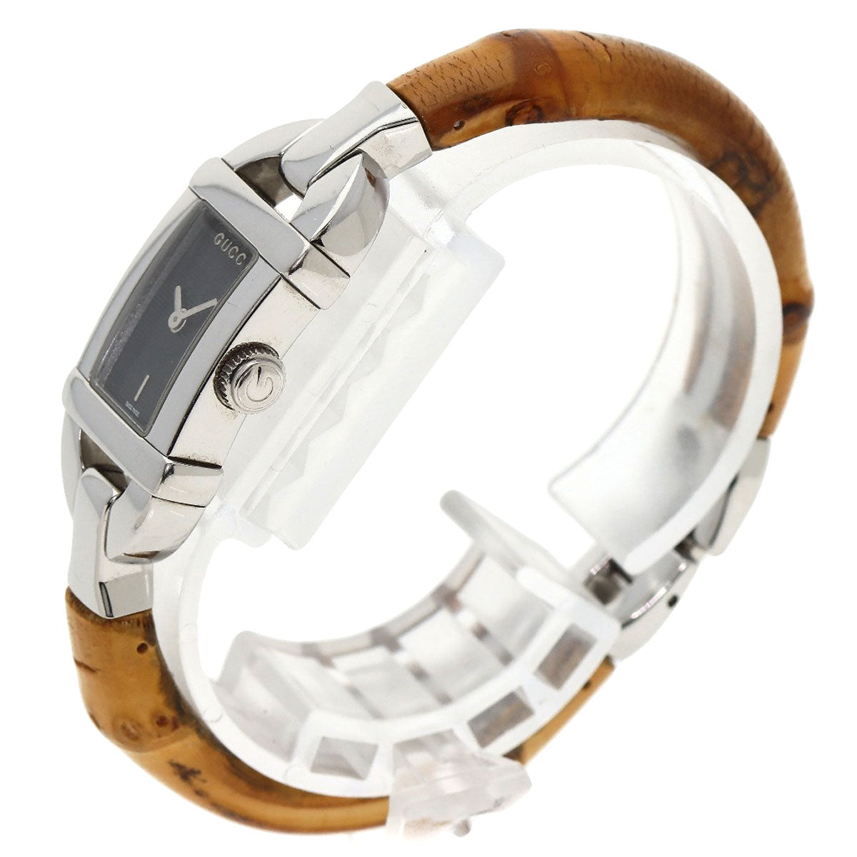 GUCCI Bamboo Watches 6800L Stainless Steel/Bamboo Ladies