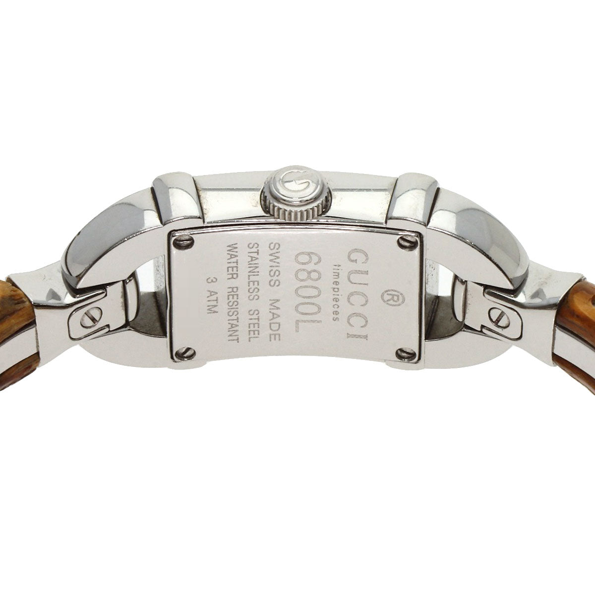 GUCCI Bamboo Watches 6800L Stainless Steel/Bamboo Ladies